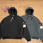 Stone Island Cotton-Padded Coat Red Cotton Down Ribbed Fabric Exquisite Workmanship Street Style Winter Early