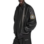 Balenciaga Jeans Red Pu Leather Street Style Retro Sophistication