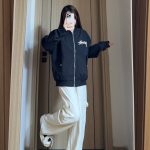 Stussy Jacket Ash Cotton Pure Lightweight And Comfortable To Wear Street Style