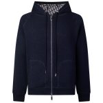 Dior Coat Blue Cashmere Jacquard