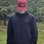 Archaeopteryx Outerwear Red Polyester Nylon Spandex Fleece Woven Fabric Rock Climbing Slim Fit Patch Zippered Pocket