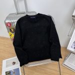 Louis Vuitton Sweater Red Cotton Wool Running Embroidery