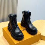 Louis Vuitton Cowhide Military Boots For Winter