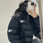 The North Face Down Jacket Red Duck Winter Embroidery