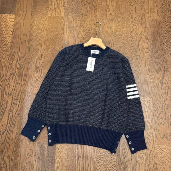 Armani Sweaters Red Cotton Pure Wool Blend Flannel Exquisite Tailoring