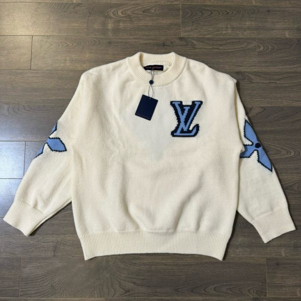 Louis Vuitton Sweater Ash Wool Blend Jacquard