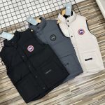 Canada Goose Down Jackets Red Fleece Street Style Autumn Winter And Down-Proof Fabric