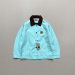 Carhart Coat Blue Twill Corduroy Patch