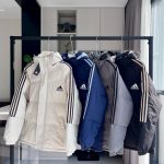 Adidas Cotton-Padded Coat Red Cotton Strict Quality Control Winter