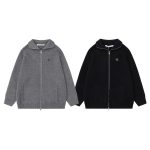 Calvin Klein Coat Red Cotton Wool Blend Embroidery