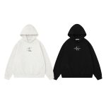 Calvin Klein Hoodie Red Cotton Pure Fleece Fabric Embroidery