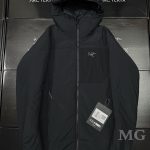 Archaeopteryx Coat Black Down Nylon Sturdy And Durable Adjustable Drawstring