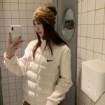 Nike Coat Red Duck Down Fleece Autumn Winter Warm