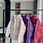 Adidas Cotton-Padded Coat Red Down Waterproof Design High-Quality Materials Winter