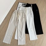 Nike Sweatpants Red Cotton Easy To Match Side Pockets