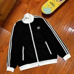 Adidas Jacket Red Street Style Relaxed Autumn Winter Color Blocking