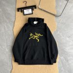 Archaeopteryx Hoodie Black Cotton Pure Lace