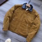 Miu Cotton-Padded Coat Brown Cotton Silk Sheepskin Corduroy Embroidery