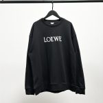 Loewe Sweatshirt Red Ribbed Fabric Autumn Patch