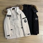 Mammoth Down Jacket Black Cotton Gabardine Streamlined Cut