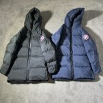 Canada Goose Down Jacket Red Duck Mesh Winter Three-Proof Fabric Embroidery Side Pockets