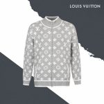 Louis Vuitton Coat Ash Cotton Fine Wool Cashmere Jacquard