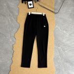 Descente Long Pants Red Cotton Ribbed Fabric Suitable For Various Body Types Autumn