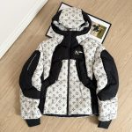 Louis Vuitton Down Jacket Red Clean Lines Winter