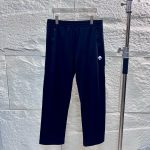 Descente Long Pants Red Unrestricted Movement Quick-Drying Autumn Four-Way Elasticity Zippered Pocket