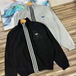 Adidas Outerwear Black Cotton Mesh Spring Summer Autumn