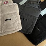 Canada Goose Vest Black Duck Down Autumn Winter Even Stitching Embroidery