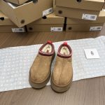 Ugg Sneakers Red Eva Polyester Fiber Sheepskin Suede Autumn Winter