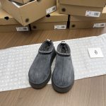 Ugg Sneakers Red Eva Polyester Fiber Sheepskin Cowhide Autumn Winter