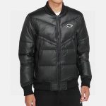 Nike Outerwear Green Cotton Xinjiang Down Fleece Minimalist Style Winter