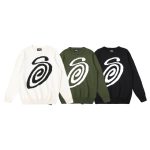 Stussy Coats Green Eva Cotton Pure Jacquard Streetwear Exquisite Tailoring