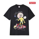 Supreme Short-Sleeved Shirts Red Cotton Combed Art Graffiti