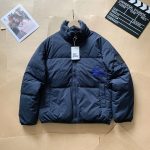 Burberry Down Jacket Blue Goose Outdoor Functionality Winter Embroidery Heavy