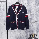 Thom Browne T-Shirts Red Eva Cable Knit Sophistication Spring Autumn Winter Embroidery