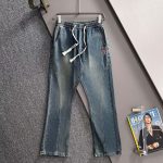 Monk Pants Red Cotton Plain Weave Denim A Touch Of Understated Winter
