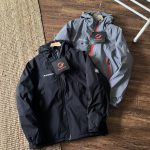 Mammut Jacket Red Cotton Polyester Winter Zippered Pocket