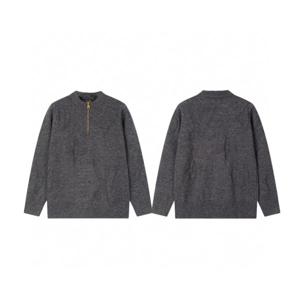 Louis Vuitton Sweater Red Wool Blend Jacquard