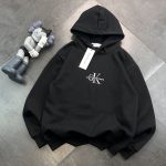 Calvin Klein Hoodie Red Fleece Winter Embroidery