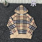 Burberry Outerwear Red Wool Cashmere Jacquard Retro British Winter Loose Cut