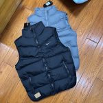Nike Outerwear Blue Cotton Down Fleece Autumn Winter And