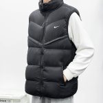 Nike Outerwear Blue Cotton Down Fleece Autumn Winter And