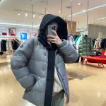 Monk Down Jacket Red Goose Duck Nylon Zippered Pocket
