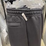 Nike Long Pants Red Cotton Air Fleece Winter Slim Fit Embroidery