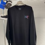 Archaeopteryx Long Sleeves Black Cotton Combed