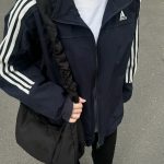 Adidas Coat Red Woven Fabric Autumn Winter Early