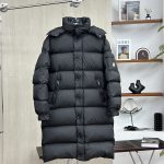 Monk Down Jacket Black Feather Goose Nylon Fabric Winter